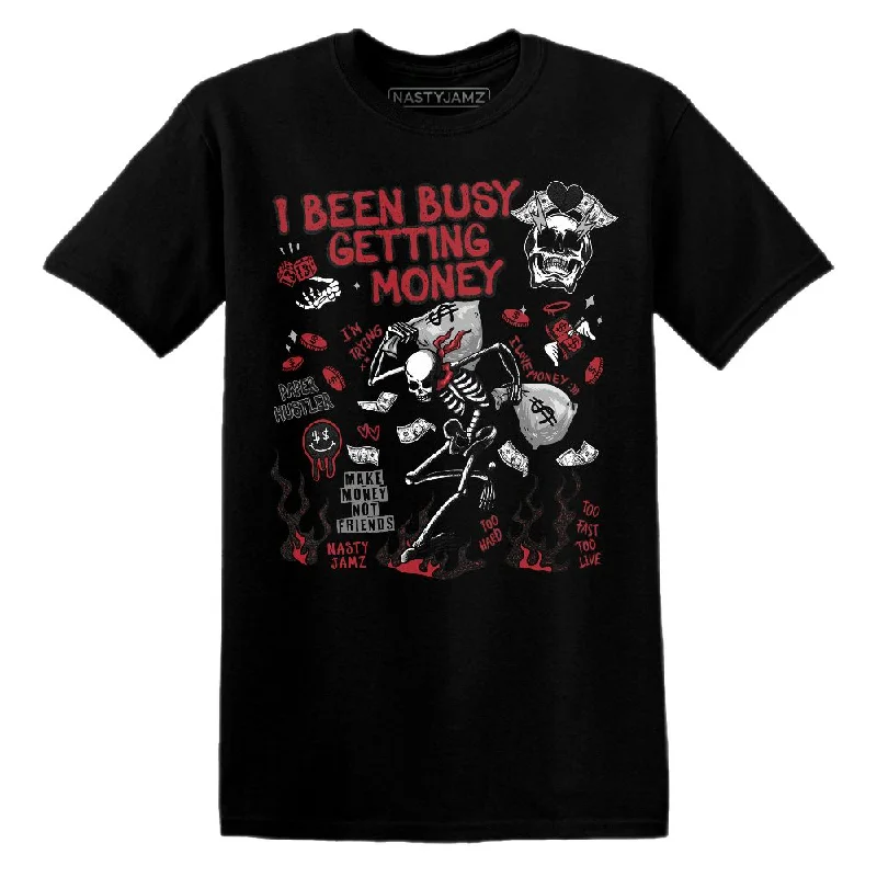 Versatile Unisex Layering Pieces Latest Fashion Bred Velvet 11s NastyJamz T-Shirt Match Busy Getting Money Skull Versatile Unisex Layering Pieces Latest Fashion Bred Velvet 11s NastyJamz T-Shirt Match Busy Getting Money Skull