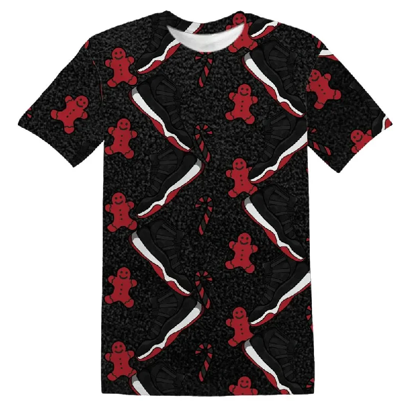 Classic And Timeless Gender-Neutral Fashion Bred Velvet 11s NastyJamz T-Shirt Match Candy Cookie Kicks All-Over Print Classic And Timeless Gender-Neutral Fashion Bred Velvet 11s NastyJamz T-Shirt Match Candy Cookie Kicks All-Over Print