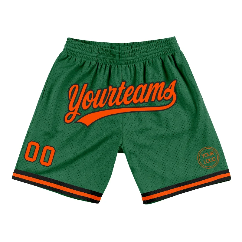 Casual Yet Sophisticated Unisex Fashion Flash Sale Custom Kelly Green Orange-Black Authentic Throwback Basketball Shorts Casual Yet Sophisticated Unisex Fashion Flash Sale Custom Kelly Green Orange-Black Authentic Throwback Basketball Shorts