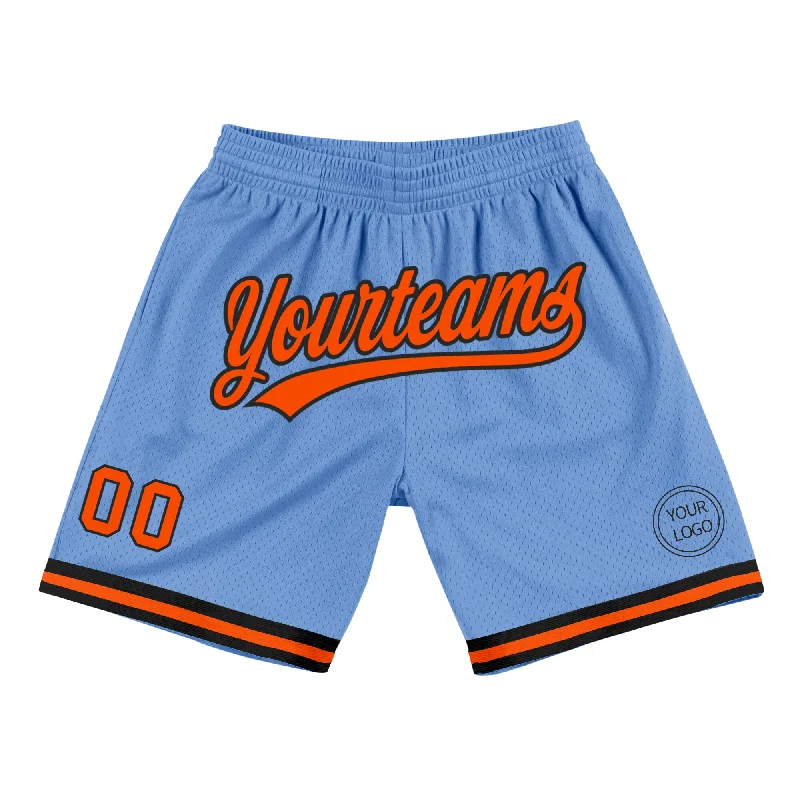 Classic Unisex Fashion Looks Massive Selection Sale Custom Light Blue Orange-Black Authentic Throwback Basketball Shorts Classic Unisex Fashion Looks Massive Selection Sale Custom Light Blue Orange-Black Authentic Throwback Basketball Shorts