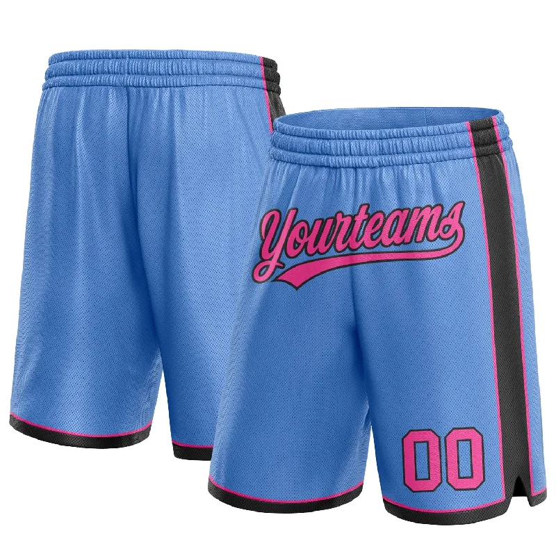 Sleek And Stylish Unisex Outerwear Sophisticated Style Offers Custom Light Blue Pink-Black Authentic Basketball Shorts Sleek And Stylish Unisex Outerwear Sophisticated Style Offers Custom Light Blue Pink-Black Authentic Basketball Shorts