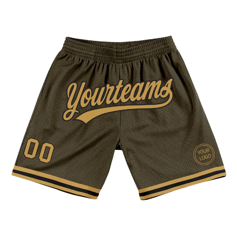 Minimalist Unisex Fashion Must-Haves Casual Fashion Custom Olive Old Gold-Black Authentic Throwback Salute To Service Basketball Shorts Minimalist Unisex Fashion Must-Haves Casual Fashion Custom Olive Old Gold-Black Authentic Throwback Salute To Service Basketball Shorts