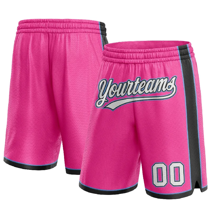 Minimalist Unisex Fashion Essentials Chic & Modern Sales Custom Pink White Black-Light Blue Authentic Basketball Shorts Minimalist Unisex Fashion Essentials Chic & Modern Sales Custom Pink White Black-Light Blue Authentic Basketball Shorts