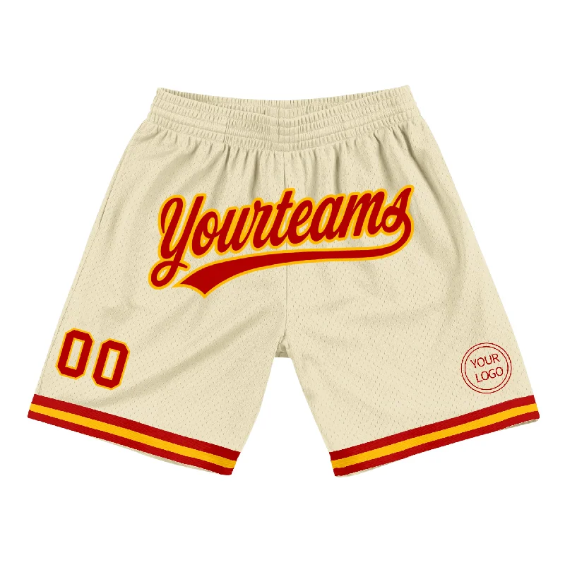 Gender-Neutral Trendy Clothing Styles Trendy Looks On Sale Custom Cream Red-Gold Authentic Throwback Basketball Shorts Gender-Neutral Trendy Clothing Styles Trendy Looks On Sale Custom Cream Red-Gold Authentic Throwback Basketball Shorts