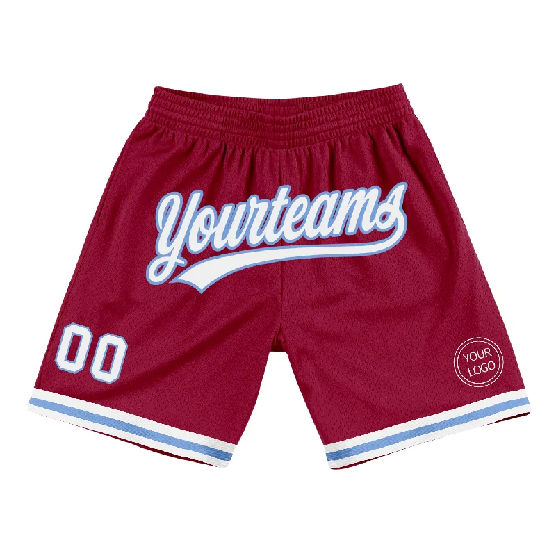 Unisex Everyday Fashion Essentials Vibrant Style Promotions Custom Maroon White-Light Blue Authentic Throwback Basketball Shorts Unisex Everyday Fashion Essentials Vibrant Style Promotions Custom Maroon White-Light Blue Authentic Throwback Basketball Shorts