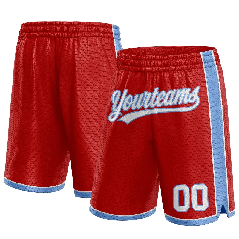 Sustainable Gender-Neutral Apparel Mega Sales Custom Red White-Light Blue Authentic Basketball Shorts Sustainable Gender-Neutral Apparel Mega Sales Custom Red White-Light Blue Authentic Basketball Shorts