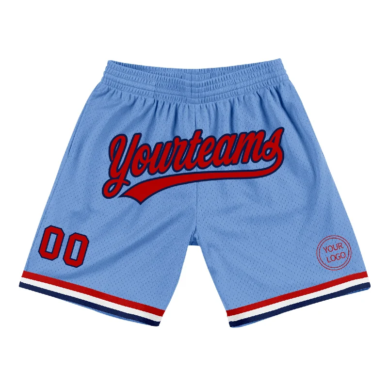 Modern Unisex Clothing For Any Occasion Essentials On Sale Custom Light Blue Red-Navy Authentic Throwback Basketball Shorts Modern Unisex Clothing For Any Occasion Essentials On Sale Custom Light Blue Red-Navy Authentic Throwback Basketball Shorts