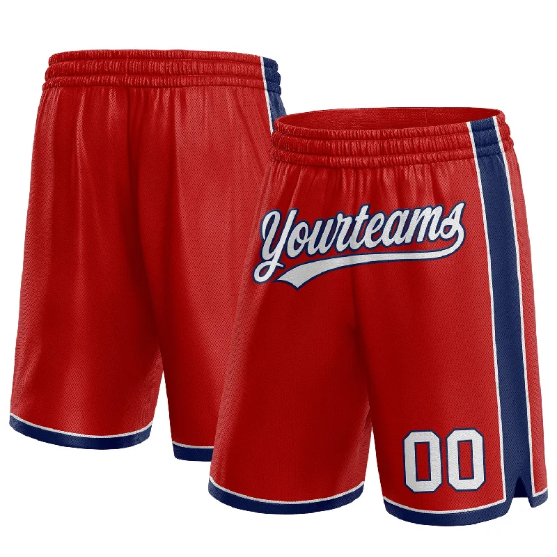 Fashion-Forward Unisex Apparel Hot Deals Custom Red White-Navy Authentic Basketball Shorts Fashion-Forward Unisex Apparel Hot Deals Custom Red White-Navy Authentic Basketball Shorts