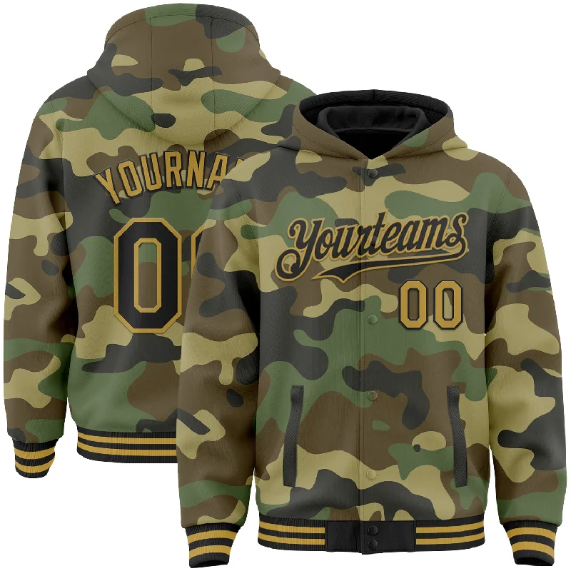 All-Season Unisex Clothing Collection Fashion Sale Custom Camo Black-Old Gold Bomber Full-Snap Varsity Letterman Salute To Service Hoodie Jacket All-Season Unisex Clothing Collection Fashion Sale Custom Camo Black-Old Gold Bomber Full-Snap Varsity Letterman Salute To Service Hoodie Jacket