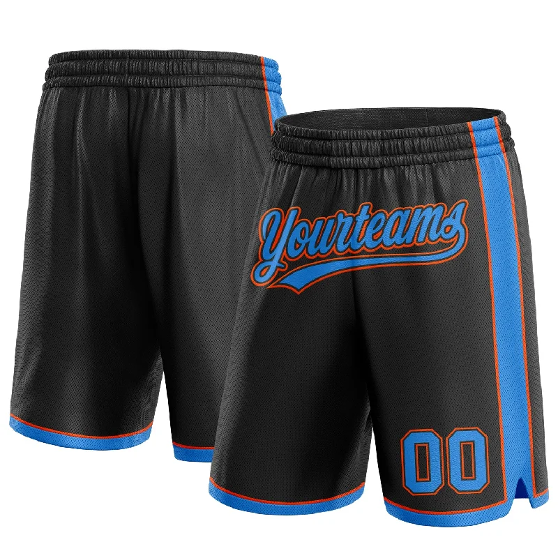 Modern Unisex Clothing For Any Occasion New Styles Just In Custom Black Powder Blue-Orange Authentic Basketball Shorts Modern Unisex Clothing For Any Occasion New Styles Just In Custom Black Powder Blue-Orange Authentic Basketball Shorts