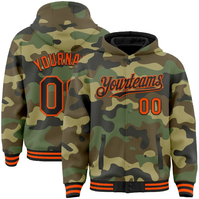 Modern Unisex Wardrobe Staples Elegant Fashion Offers Custom Camo Black-Orange Bomber Full-Snap Varsity Letterman Salute To Service Hoodie Jacket Modern Unisex Wardrobe Staples Elegant Fashion Offers Custom Camo Black-Orange Bomber Full-Snap Varsity Letterman Salute To Service Hoodie Jacket