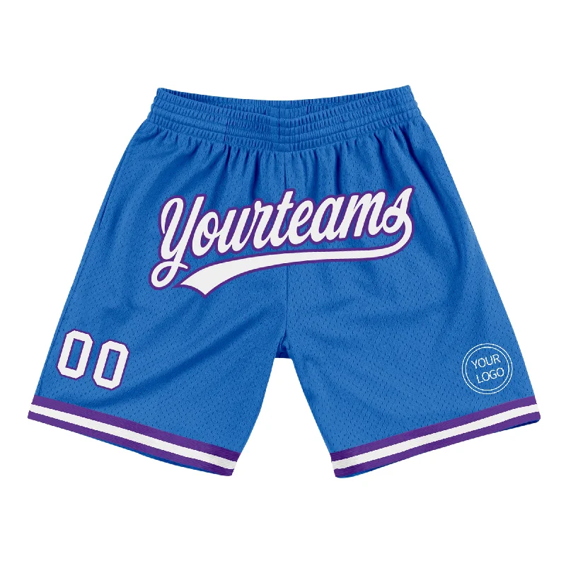 Versatile Unisex Layering Pieces Classic Elegance Sales Custom Blue White-Purple Authentic Throwback Basketball Shorts Versatile Unisex Layering Pieces Classic Elegance Sales Custom Blue White-Purple Authentic Throwback Basketball Shorts