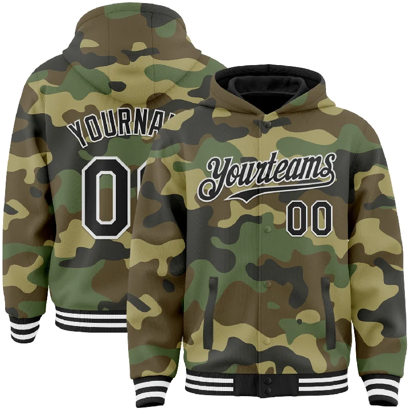 Functional And Stylish Unisex Wear Timeless Elegance Sale Custom Camo Black-White Bomber Full-Snap Varsity Letterman Salute To Service Hoodie Jacket Functional And Stylish Unisex Wear Timeless Elegance Sale Custom Camo Black-White Bomber Full-Snap Varsity Letterman Salute To Service Hoodie Jacket