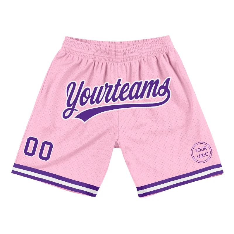 Comfortable Gender-Free Fashion Choices Casual Chic Deals Custom Light Pink Purple-White Authentic Throwback Basketball Shorts Comfortable Gender-Free Fashion Choices Casual Chic Deals Custom Light Pink Purple-White Authentic Throwback Basketball Shorts