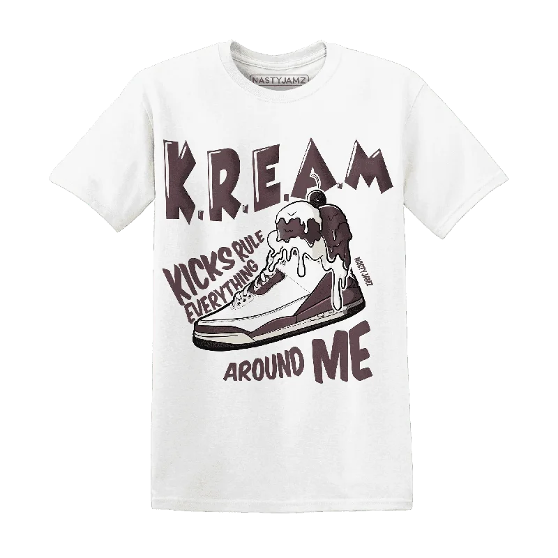 Relaxed-Fit Unisex Fashion For All-Day Comfort Stylish Statements Burgundy Crush 3s NastyJamz T-Shirt Match Kream Sneaker Relaxed-Fit Unisex Fashion For All-Day Comfort Stylish Statements Burgundy Crush 3s NastyJamz T-Shirt Match Kream Sneaker