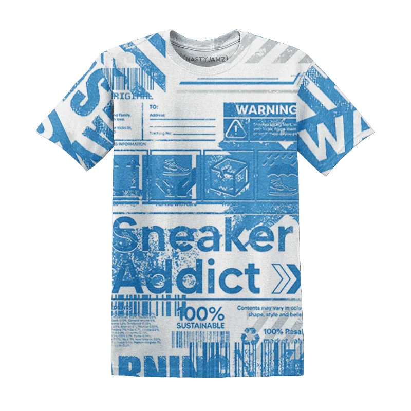 Unisex Casual Fashion Trends NastyJamz Carolina Blue Univercitii 17s T-Shirt Match Sneaker Addict Warning All-Over Print Unisex Casual Fashion Trends NastyJamz Carolina Blue Univercitii 17s T-Shirt Match Sneaker Addict Warning All-Over Print