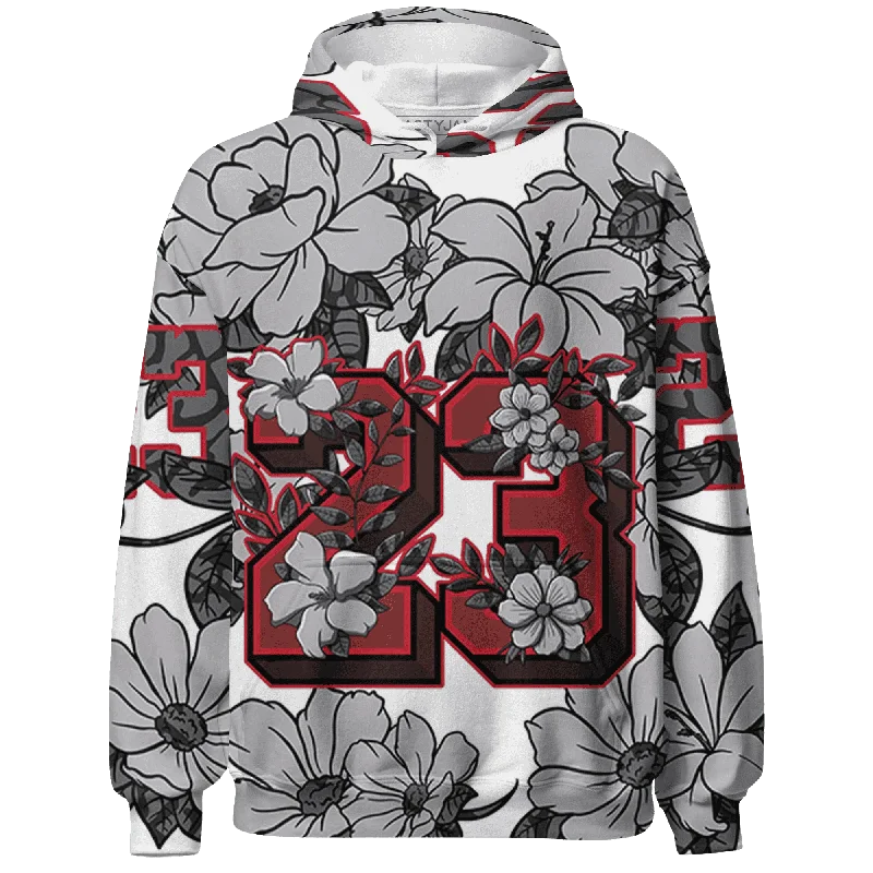 Minimalist Unisex Wardrobe Must-Haves Vintage-Modern Style Offers NastyJamz Cement Grey 3s Hoodie Match 23 Floral Flower All-Over Print Minimalist Unisex Wardrobe Must-Haves Vintage-Modern Style Offers NastyJamz Cement Grey 3s Hoodie Match 23 Floral Flower All-Over Print