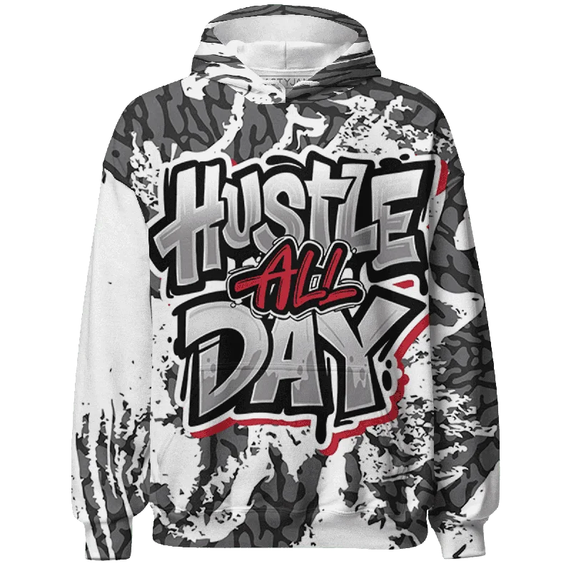 Versatile Gender-Free Wardrobe Essentials Hot Trends NastyJamz Cement Grey 3s Hoodie Match Hustle All Day All-Over Print Versatile Gender-Free Wardrobe Essentials Hot Trends NastyJamz Cement Grey 3s Hoodie Match Hustle All Day All-Over Print