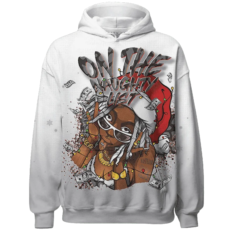 High-Quality Unisex Basics For Everyday Wear Seasonal Sale Cement Grey 3s NastyJamz Hoodie Match Xmas Naughty List All-Over Print High-Quality Unisex Basics For Everyday Wear Seasonal Sale Cement Grey 3s NastyJamz Hoodie Match Xmas Naughty List All-Over Print