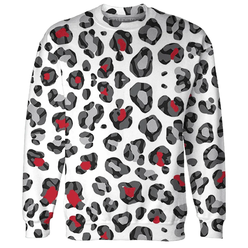 Unisex Everyday Fashion Essentials Trendy Styles NastyJamz Cement Grey 3s Sweatshirt Match Leopard Pattern All-Over Print Unisex Everyday Fashion Essentials Trendy Styles NastyJamz Cement Grey 3s Sweatshirt Match Leopard Pattern All-Over Print