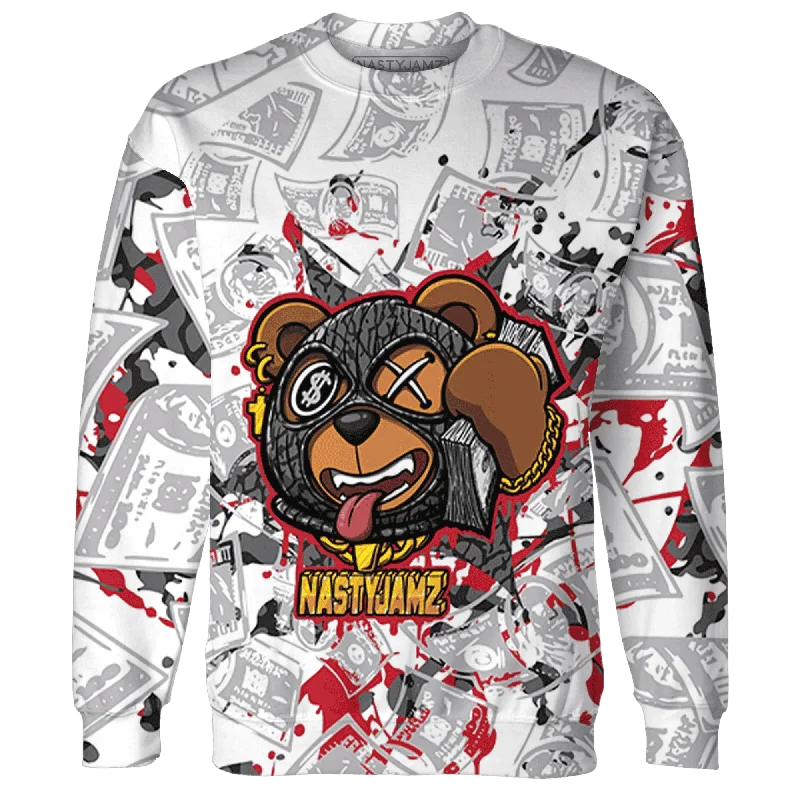 Elegant And Minimal Gender-Free Clothing Chic And Trendy NastyJamz Cement Grey 3s Sweatshirt Match Money Motive BER All-Over Print Elegant And Minimal Gender-Free Clothing Chic And Trendy NastyJamz Cement Grey 3s Sweatshirt Match Money Motive BER All-Over Print