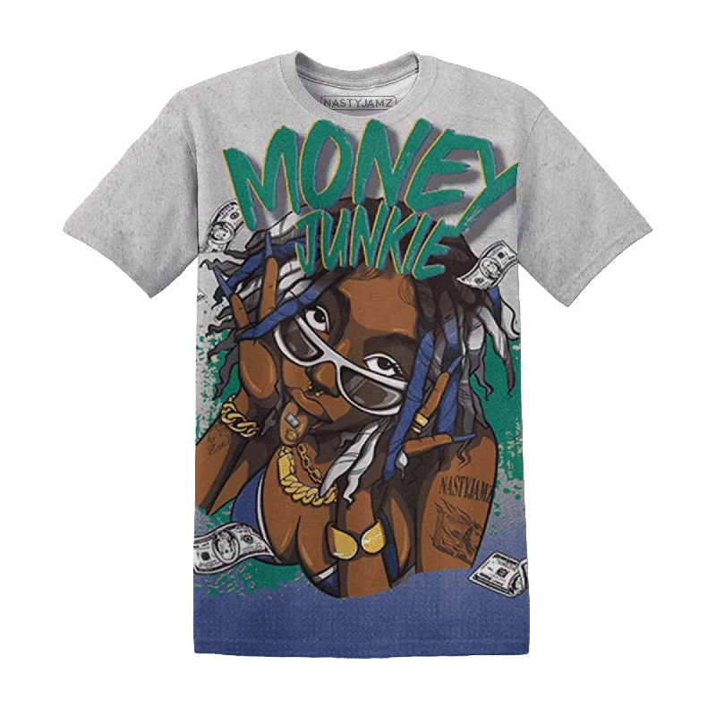 Chic And Contemporary Unisex Clothing Choices Dunk Hyper Royal Malachite NastyJamz T-Shirt Match Money Junkie All-Over Print Chic And Contemporary Unisex Clothing Choices Dunk Hyper Royal Malachite NastyJamz T-Shirt Match Money Junkie All-Over Print
