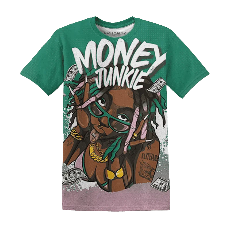 Bold And Trendy Gender-Neutral Outfits NastyJamz Dunk Pink Malachite Medium Soft Low Sail T-Shirt Match Money Junkie All-Over Print Bold And Trendy Gender-Neutral Outfits NastyJamz Dunk Pink Malachite Medium Soft Low Sail T-Shirt Match Money Junkie All-Over Print