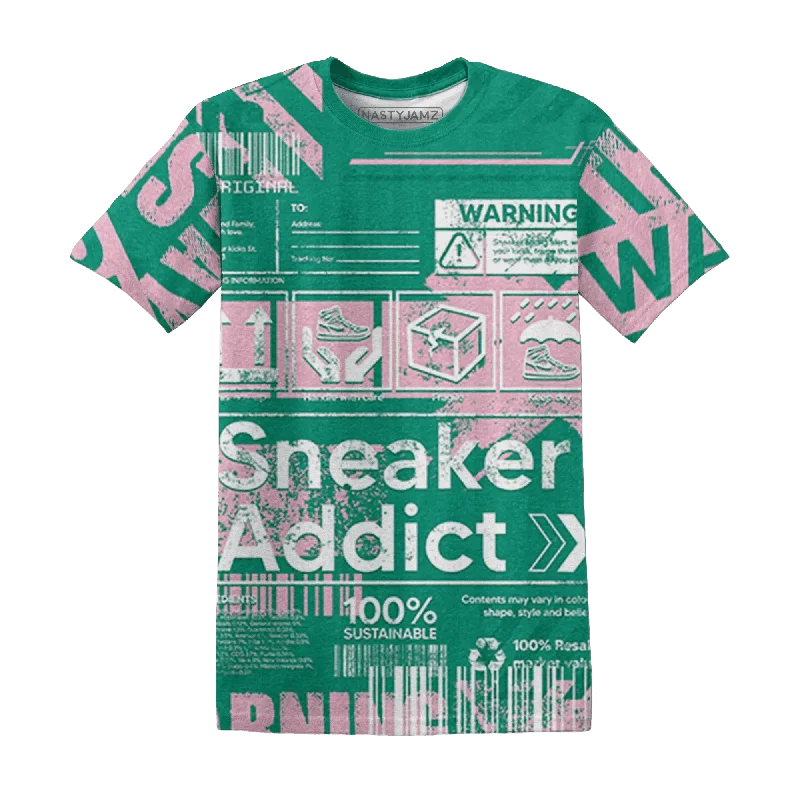 Breathable And Lightweight Unisex Wear NastyJamz Dunk Pink Malachite Medium Soft Low Sail T-Shirt Match Sneaker Addict Warning All-Over Print Breathable And Lightweight Unisex Wear NastyJamz Dunk Pink Malachite Medium Soft Low Sail T-Shirt Match Sneaker Addict Warning All-Over Print