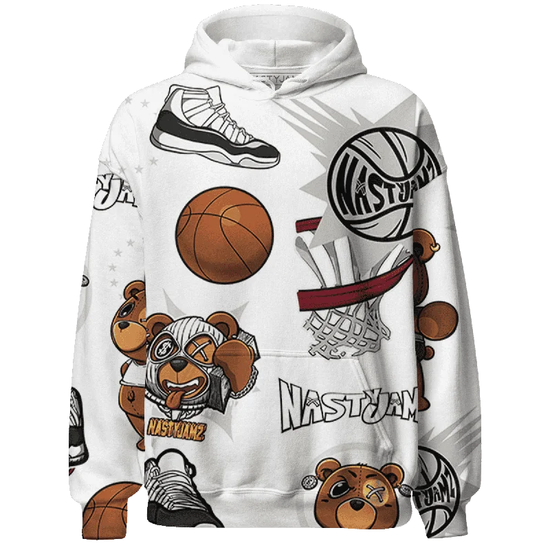 Oversized Unisex Fashion Pieces Hot Brand Discounts NastyJamz Gratitude 11s Hoodie Match BER Icon Wallpapers All-Over Print