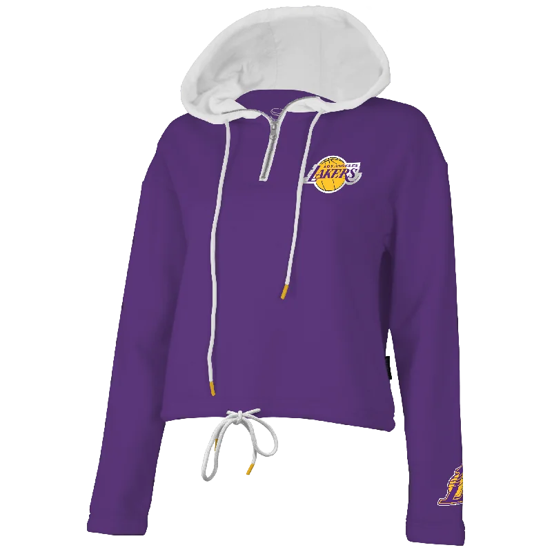 Functional And Stylish Unisex Wear Trendy Threads Lakers Game Plan Qtr Zip Hoodie