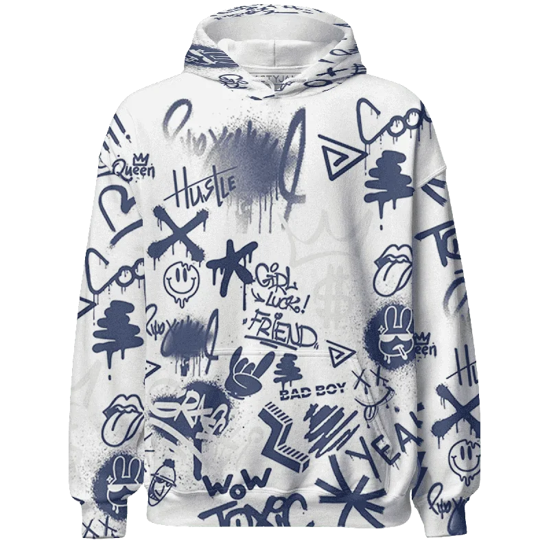 Classic And Timeless Gender-Neutral Fashion Urban Fashion NastyJamz Low Diffused Blue 11s Hoodie Match Graffiti King Doodle Style All-Over Print Classic And Timeless Gender-Neutral Fashion Urban Fashion NastyJamz Low Diffused Blue 11s Hoodie Match Graffiti King Doodle Style All-Over Print