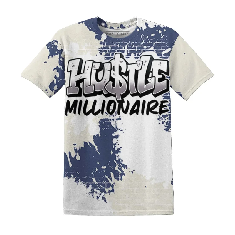 Stylish Unisex Outfit Ideas NastyJamz Low Diffused Blue 11s T-Shirt Match Hustle Millionaire All-Over Print Stylish Unisex Outfit Ideas NastyJamz Low Diffused Blue 11s T-Shirt Match Hustle Millionaire All-Over Print