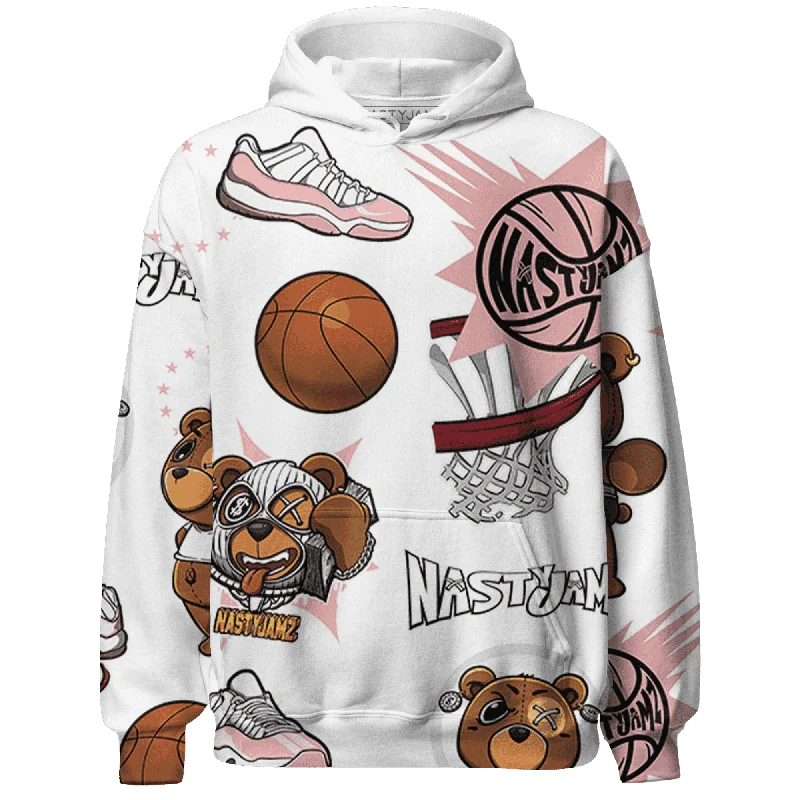 Contemporary Gender-Free Clothing Styles Crazy Discounts, Hurry Up NastyJamz Low Legend Pink 11s Hoodie Match BER Icon Wallpapers All-Over Print