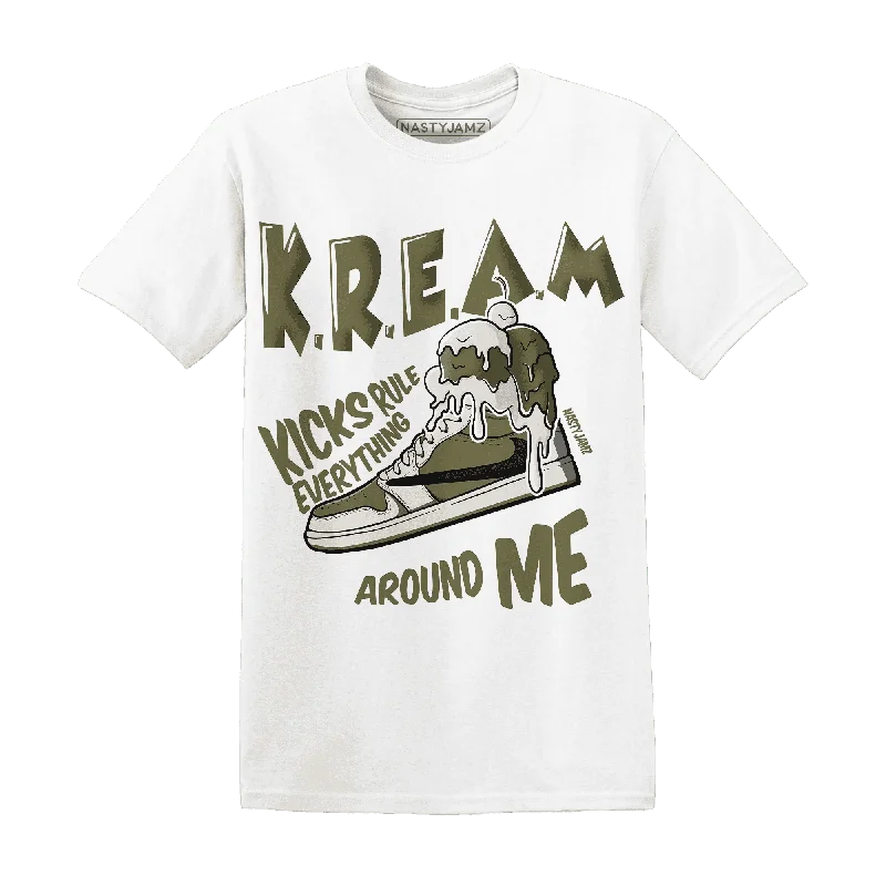 Relaxed-Fit Unisex Clothing Options Summer Deals Medium Olive 1s NastyJamz T-Shirt Match Kream Sneaker Relaxed-Fit Unisex Clothing Options Summer Deals Medium Olive 1s NastyJamz T-Shirt Match Kream Sneaker