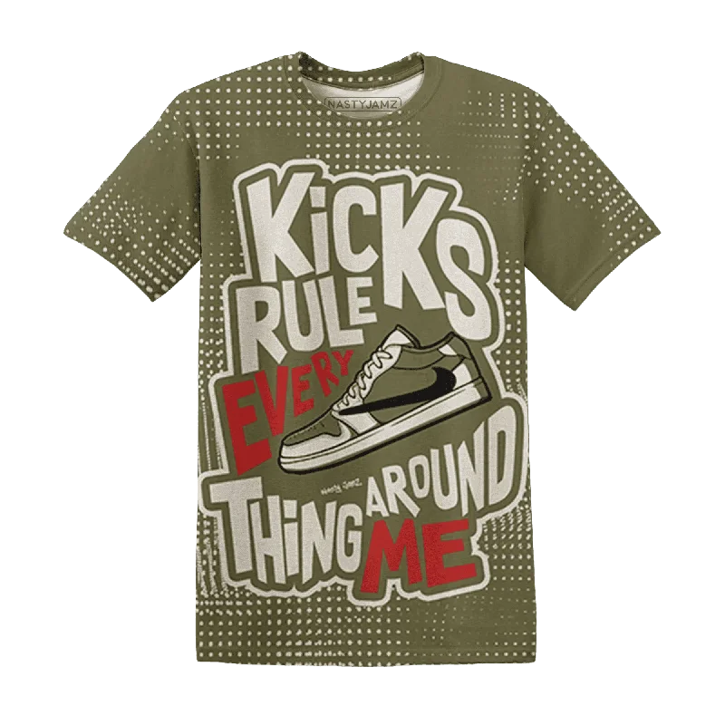 Minimalist Unisex Fashion Must-Haves NastyJamz Medium Olive 1s T-Shirt Match Kicks Rule All-Over Print Minimalist Unisex Fashion Must-Haves NastyJamz Medium Olive 1s T-Shirt Match Kicks Rule All-Over Print