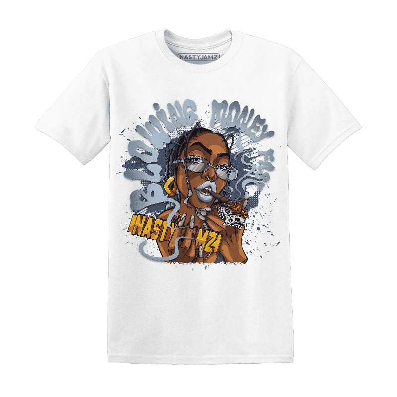 Fashion-Forward Unisex Apparel Style Without Limits NastyJamz Mid Diffused Blue Grey 1s T-Shirt Match Blowing Money Fast Girl Fashion-Forward Unisex Apparel Style Without Limits NastyJamz Mid Diffused Blue Grey 1s T-Shirt Match Blowing Money Fast Girl