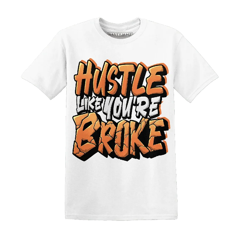 Chic And Casual Unisex Fashion Trends Limited Time NastyJamz AM TW White Orange T-Shirt Match Hustle Like Broke