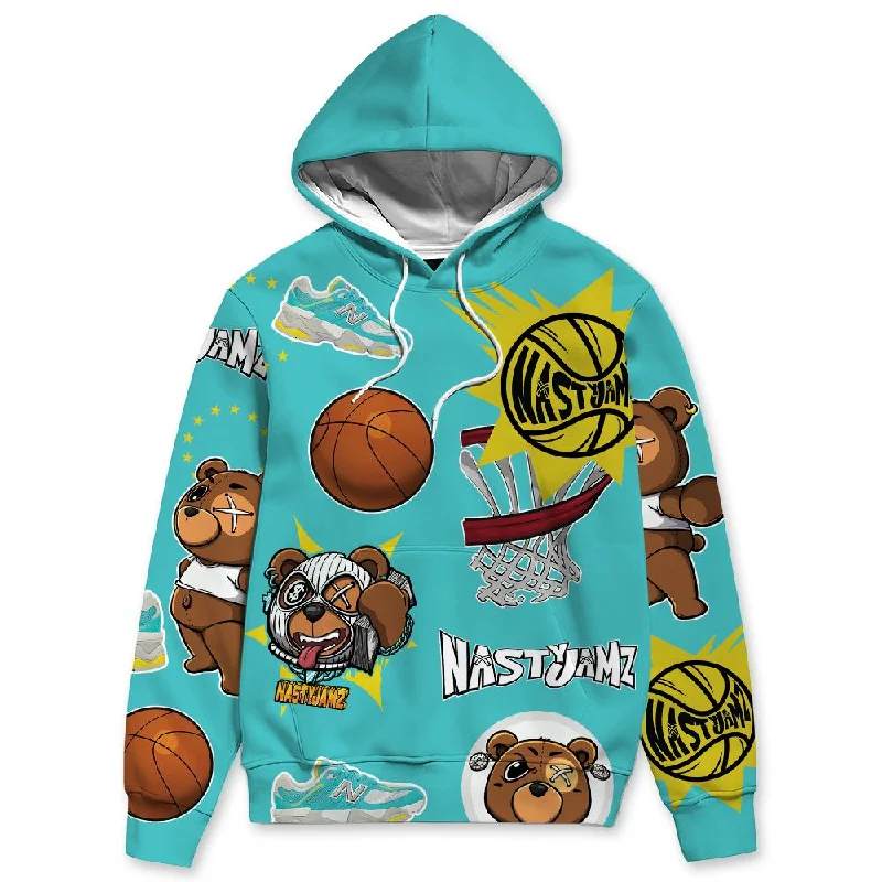 Soft And Breathable Unisex Loungewear Chic And Edgy NBL Cyan Burst 9060 NastyJamz Hoodie Match BER Icon Wallpapers All-Over Print Soft And Breathable Unisex Loungewear Chic And Edgy NBL Cyan Burst 9060 NastyJamz Hoodie Match BER Icon Wallpapers All-Over Print