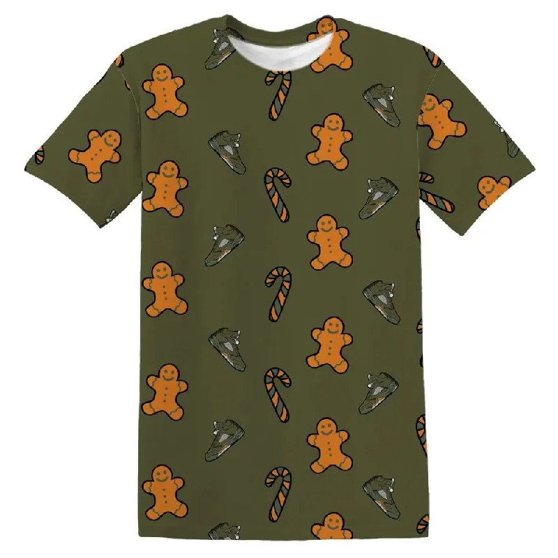 All-Season Unisex Clothing Collection Olive 5s NastyJamz T-Shirt Match Candy Cookie Kicks All-Over Print All-Season Unisex Clothing Collection Olive 5s NastyJamz T-Shirt Match Candy Cookie Kicks All-Over Print