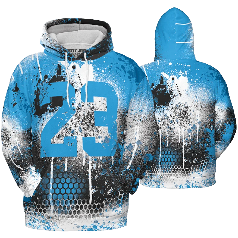 Comfortable Unisex Streetwear Latest Fashion NastyJamz Powder Blue 9s Hoodie Match 23 Painted Graffiti All-Over Print Comfortable Unisex Streetwear Latest Fashion NastyJamz Powder Blue 9s Hoodie Match 23 Painted Graffiti All-Over Print