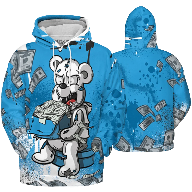 Casual Yet Sophisticated Unisex Fashion Day-To-Night Styles NastyJamz Powder Blue 9s Hoodie Match Cash Money Splash Paint All-Over Print Casual Yet Sophisticated Unisex Fashion Day-To-Night Styles NastyJamz Powder Blue 9s Hoodie Match Cash Money Splash Paint All-Over Print
