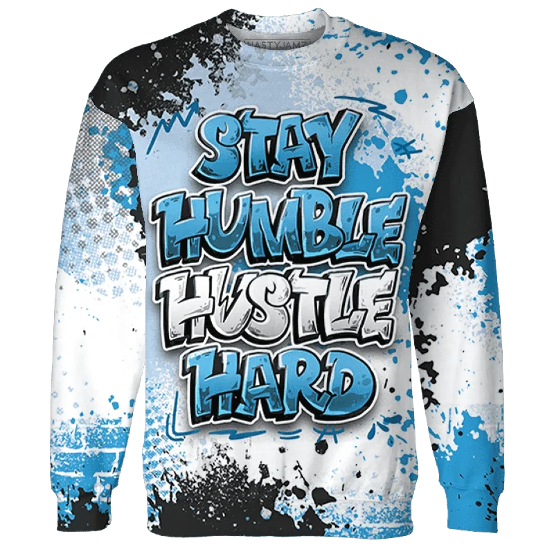 Unisex Everyday Fashion Essentials Fashion Forward Femininity NastyJamz Powder Blue 9s Sweatshirt Match Stay Humble Hustle Hard All-Over Print