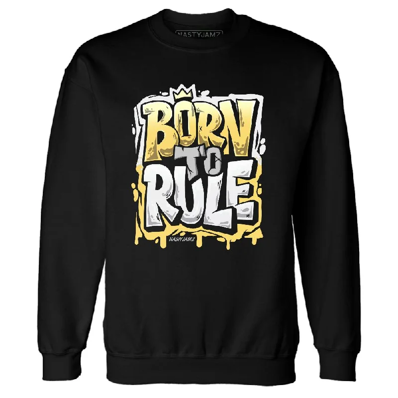Modern Unisex Clothing For Any Occasion New In This Season PT Metallic Gold White 12s NastyJamz Sweatshirt Match Born To Rule Modern Unisex Clothing For Any Occasion New In This Season PT Metallic Gold White 12s NastyJamz Sweatshirt Match Born To Rule