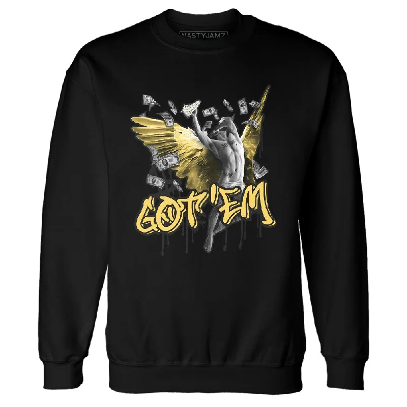 Sustainable Gender-Neutral Apparel Stylish Deals PT Metallic Gold White 12s NastyJamz Sweatshirt Match Got Em Angel Sustainable Gender-Neutral Apparel Stylish Deals PT Metallic Gold White 12s NastyJamz Sweatshirt Match Got Em Angel