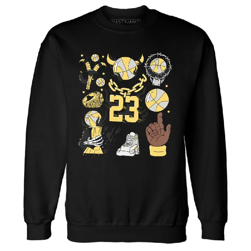 Minimalist Unisex Fashion Essentials Imeless Style PT Metallic Gold White 12s NastyJamz Sweatshirt Match Neclaces Number 23 Minimalist Unisex Fashion Essentials Imeless Style PT Metallic Gold White 12s NastyJamz Sweatshirt Match Neclaces Number 23