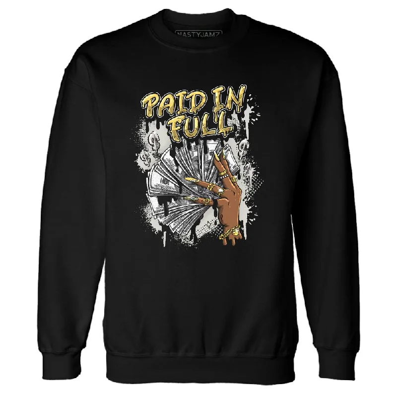 Fashion-Forward Gender-Neutral Outerwear Statement Fashion Offers PT Metallic Gold White 12s NastyJamz Sweatshirt Match Paid In Full Fashion-Forward Gender-Neutral Outerwear Statement Fashion Offers PT Metallic Gold White 12s NastyJamz Sweatshirt Match Paid In Full