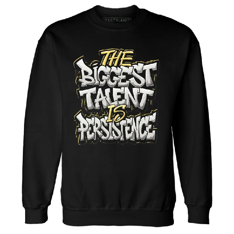 Fashion-Forward Gender-Neutral Outerwear Summer Fashion PT Metallic Gold White 12s NastyJamz Sweatshirt Match Persistence Is Talent Fashion-Forward Gender-Neutral Outerwear Summer Fashion PT Metallic Gold White 12s NastyJamz Sweatshirt Match Persistence Is Talent
