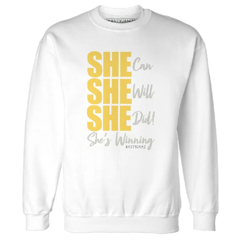 Lightweight And Breathable Unisex Wear Bold Fashion Sales PT Metallic Gold White 12s NastyJamz Sweatshirt Match SHE Lightweight And Breathable Unisex Wear Bold Fashion Sales PT Metallic Gold White 12s NastyJamz Sweatshirt Match SHE
