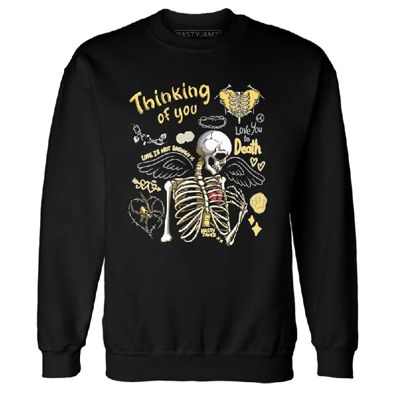 Relaxed-Fit Unisex Fashion For All-Day Comfort Retro Style Promotions PT Metallic Gold White 12s NastyJamz Sweatshirt Match Thinking Of You Relaxed-Fit Unisex Fashion For All-Day Comfort Retro Style Promotions PT Metallic Gold White 12s NastyJamz Sweatshirt Match Thinking Of You