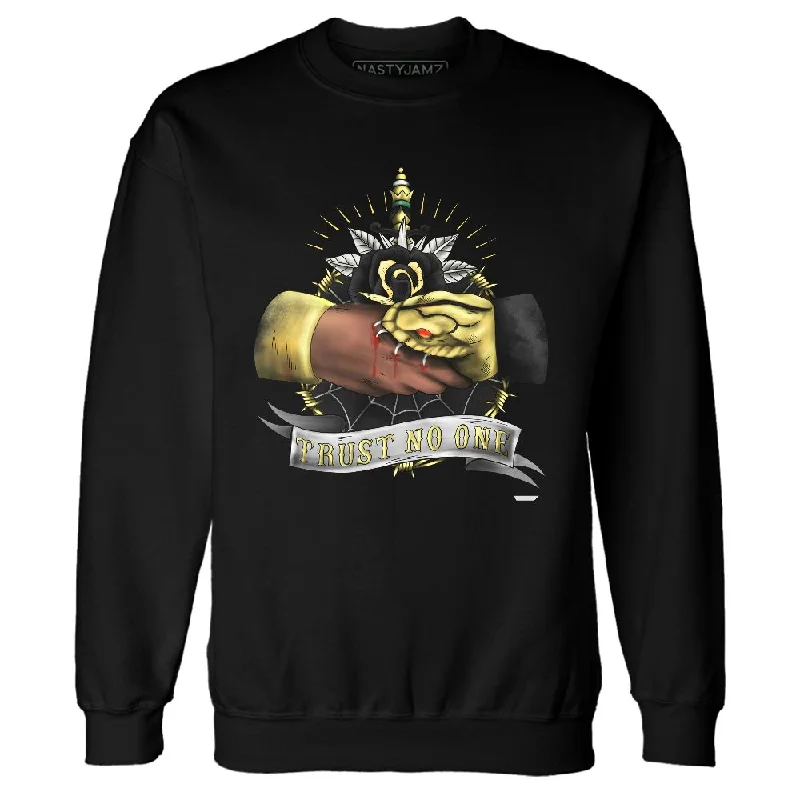 Casual And Trendy Unisex Fashion Staples Seasonal Trends PT Metallic Gold White 12s NastyJamz Sweatshirt Match Trust No One Old School Casual And Trendy Unisex Fashion Staples Seasonal Trends PT Metallic Gold White 12s NastyJamz Sweatshirt Match Trust No One Old School